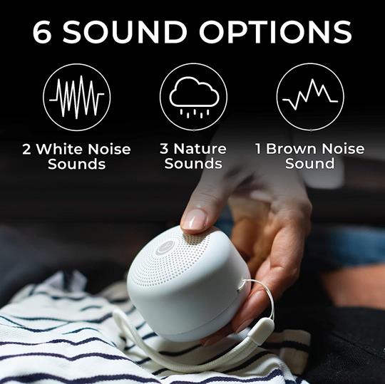 Yogasleep Travel Mini Sound Machine with Night Light | White
