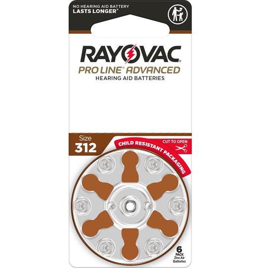 Rayovac Proline Advanced Hearing Aid Batteries | Size 312 (48 pack)